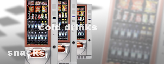 Vending machines for cold drinks and snacks